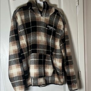 Champion Black and Tan Checkered Sherpa